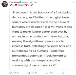 Elon Musk Tweet