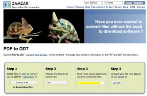 Zamzar PDF to Doc