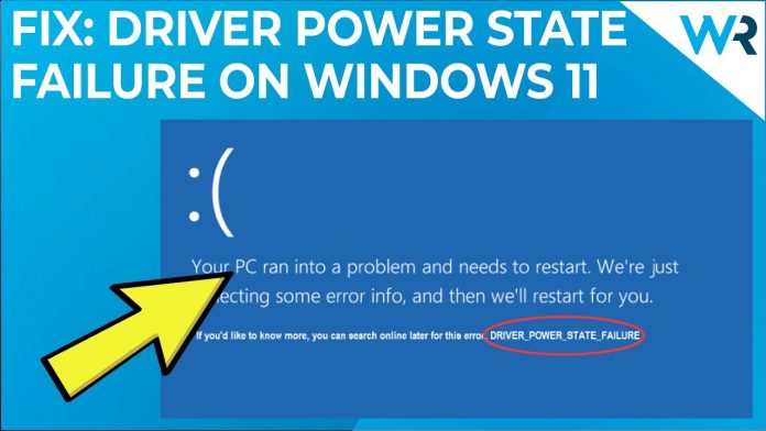 Driver Power State Failure