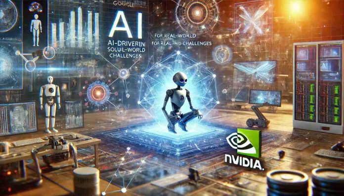 Google and NVIDIA AI collaboration visual with futuristic technology.