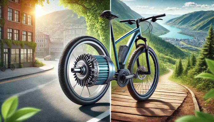 Hub motor vs. mid-drive motor e-bike comparison image