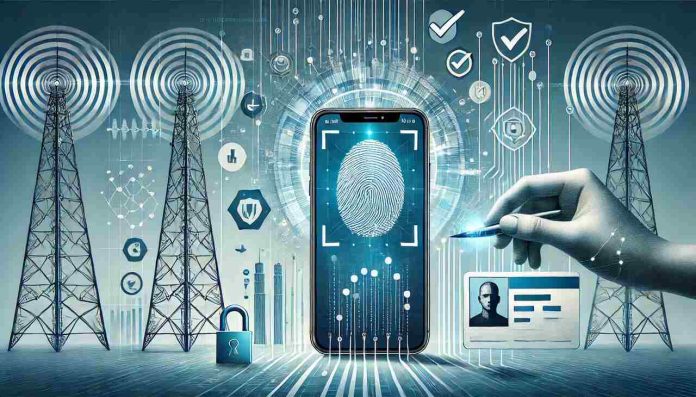 Telecom identity verification with biometric scan and ID card