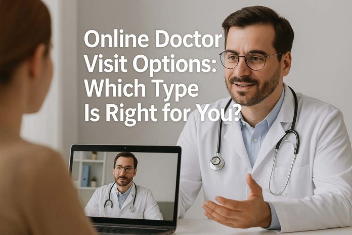 Doctor on video call with patient.