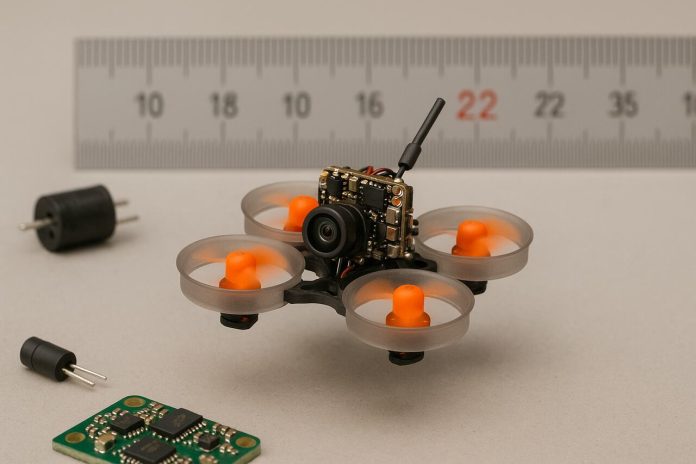 Hoarder Sam’s 22mm micro-FPV drone redefining mini aerial robotics.