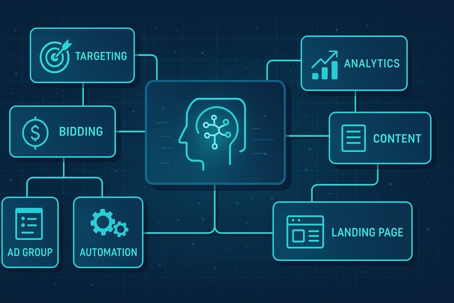 AI tool generating a structured marketing campaign flow with strategic components.