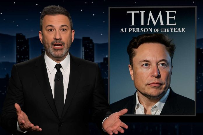 Jimmy Kimmel reacts to Elon Musk named AI Person of the Year.