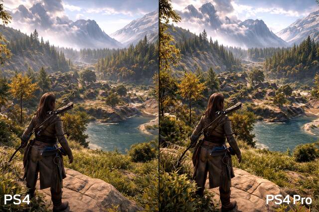 PS4 vs PS4 Pro visual quality comparison