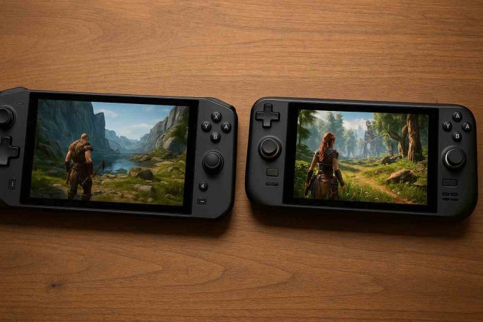 Legion Go and Steam Deck side-by-side gaming comparison.