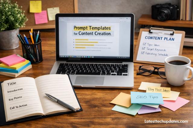 Prompt templates for content creation workspace set