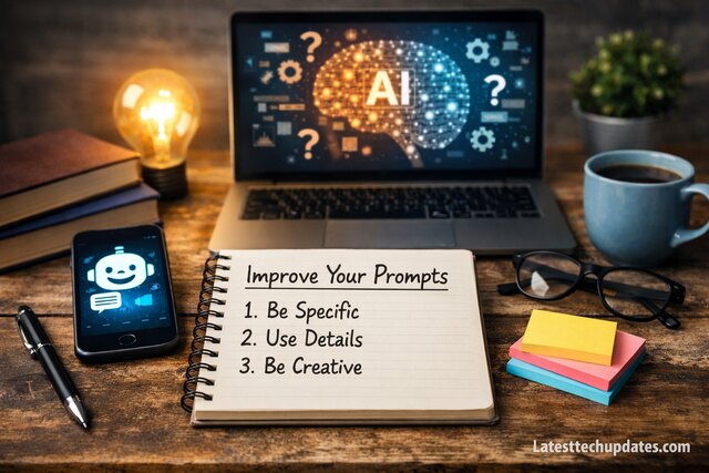 Beginner writing better AI prompts workspace setup