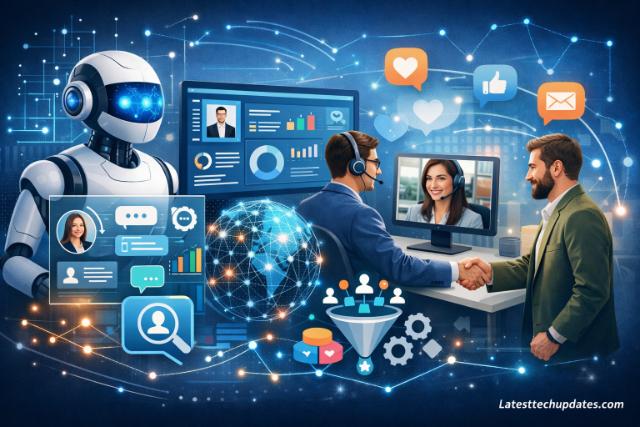 AI CRM system improving customer engagement and relationships