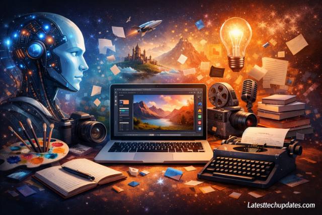 Generative AI influencing creativity and content creation with digital tools