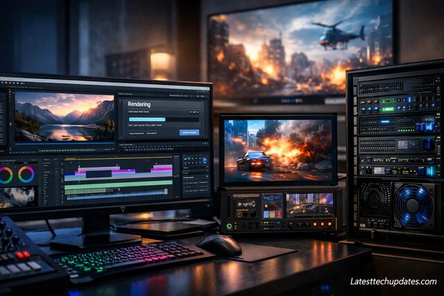 Video rendering and output optimization setup with editing screens