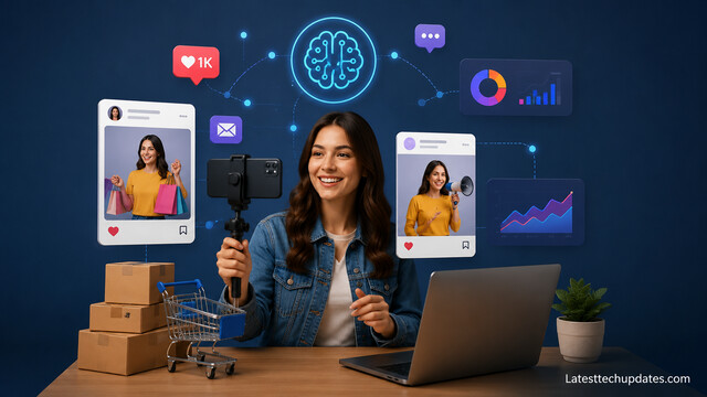 AI influencer marketing campaign analytics with creator content and social media growth