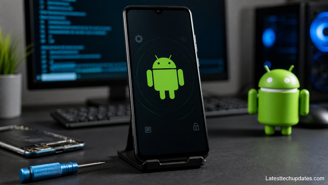 ADDROM Android system unlock interface on smartphone