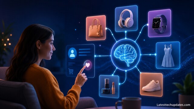 AI recommendation engine personalizing online shopping experience