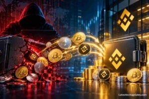 Binance crypto fund recovery illustration showing stolen cryptocurrency returning to a secure wallet after a major hack.