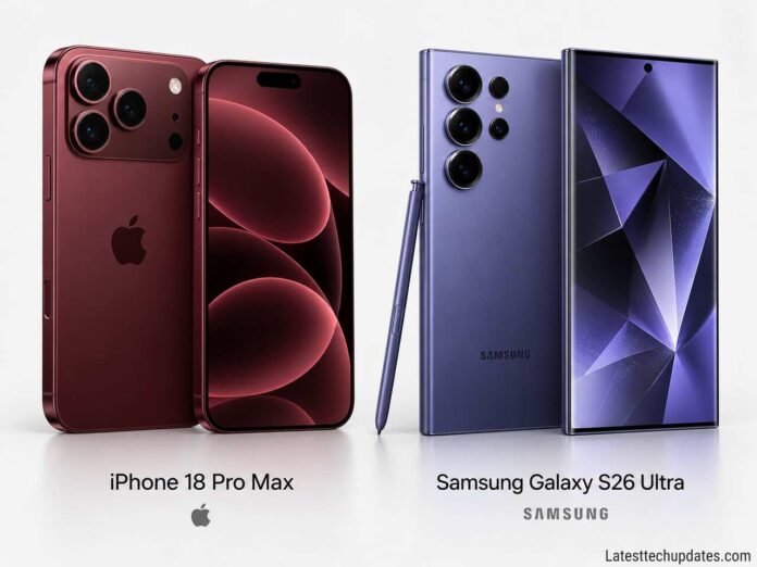 iPhone 18 Pro Max vs Samsung Galaxy S26 Ultra: Which Flagship Phone Is Better in 2026? iPhone 18 Pro Max vs Samsung Galaxy S26 Ultra flagship smartphone comparison